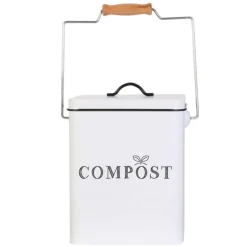 Best THE ORGANIZED KITCHEN Poubelle de compostage metal bla