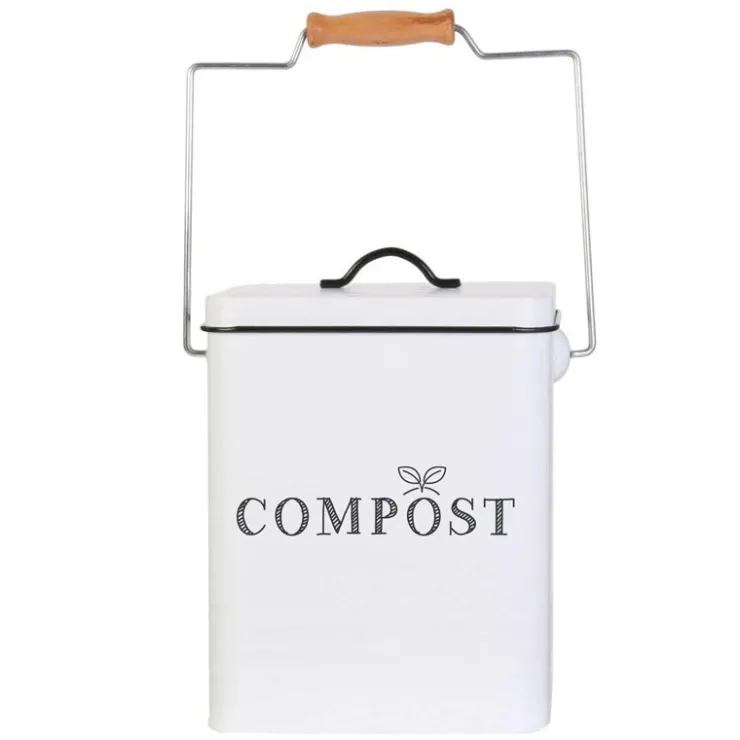 Best THE ORGANIZED KITCHEN Poubelle de compostage metal bla