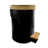 BATHROOM COLLECTION Poubelle 3l noire cv bambou