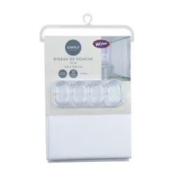 New SIMPLY Rideau de douche blanc