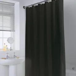 Clearance SIMPLY Rideau de douche polyester noir