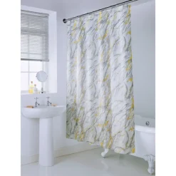 Clearance ORGANIZED BATHROOM Rideau de douche reflets or