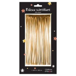 Sale Rideau frange 100x200 cm or