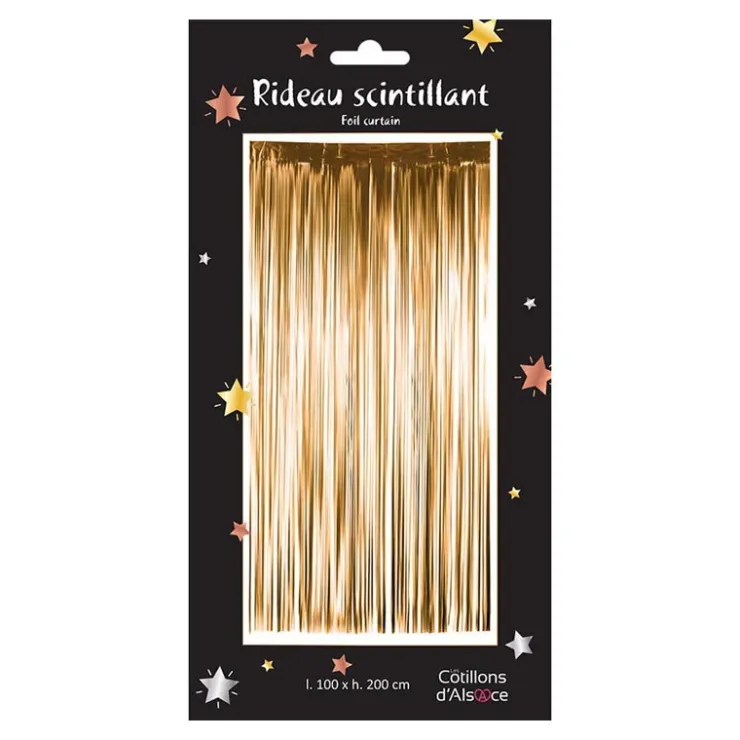 Sale Rideau frange 100x200 cm or