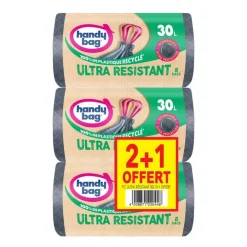 HANDY BAG Sacs poubelle 30l x8 poignees