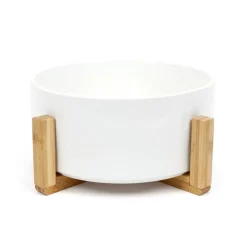 Best KITCHEN COLLECTION Saladier blanc sur support bois