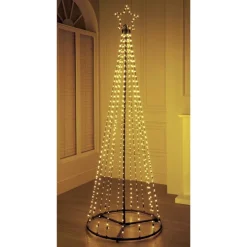 Discount Sapin en led blanc chaud h210cm
