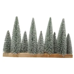 New Sapin enneige sur socle 28cm
