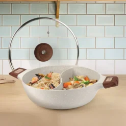 New LET'S COOK Sauteuse double compartiments be