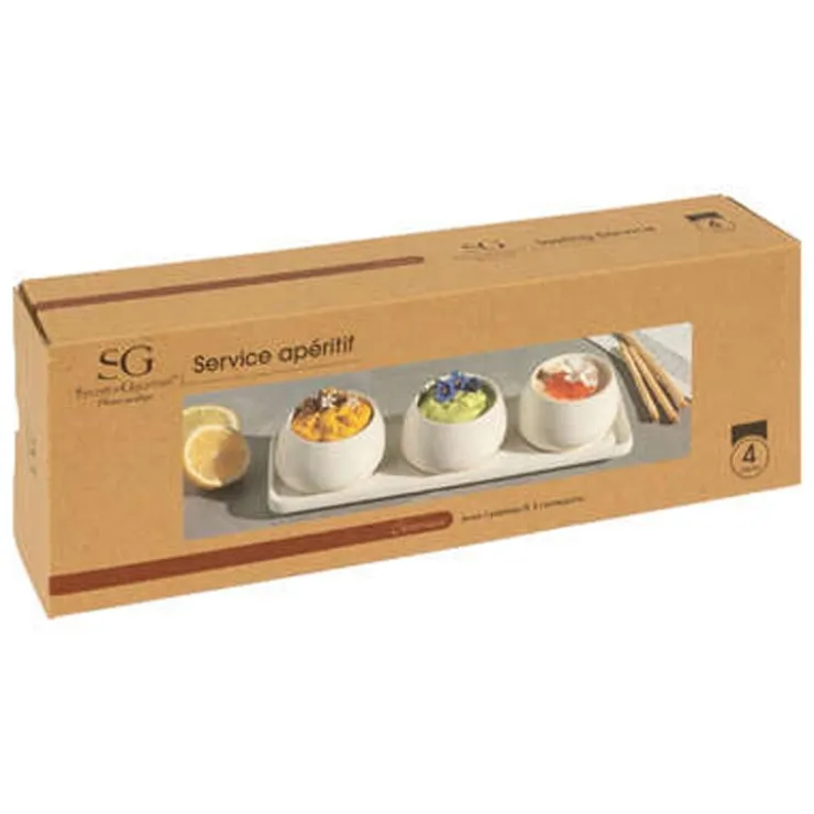 Discount SECRET DE GOURMET Service aperitif nora 4 pieces