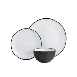 SIMPLY Service vaisselle noir 12pcs