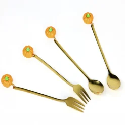 Clearance COSY SEASON Set de 4 couverts pumpkin