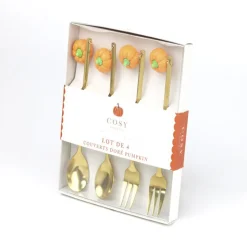 Clearance COSY SEASON Set de 4 couverts pumpkin