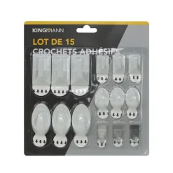 Sale Set de 15 crochets adhesifs