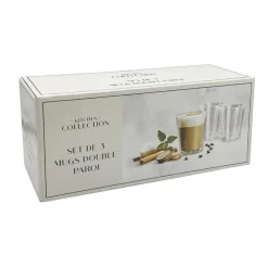 Best KITCHEN COLLECTION Set de 3 mugs double paroi