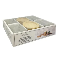 Online KITCHEN COLLECTION Set de 4 mugs et support a tasse