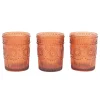 Outlet SIMPLY Set de 3 verre a the orange fum