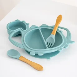Sale LITTLE DINO Set plat et couverts dino