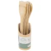 Hot THE ORGANIZED KITCHEN Set ustensiles + pot en bambou