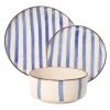 Clearance LET'S EAT Set vaisselle 12 pieces rayures