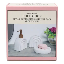 BATHROOM COLLECTION Set x3 accessoires sdb arche blc