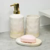 BATHROOM COLLECTION Set x3 accessoires sdb naturel