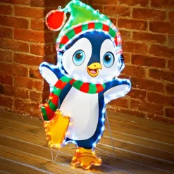 Best Silhouette lum pvc pere noel/ pi