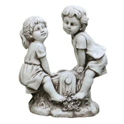 Clearance Statue fille et garcon bascule