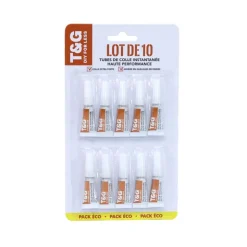 Clearance T&G FOR LESS Super glue 0.5g x10 pack eco