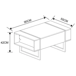 BROOKLYN Table basse 1 tiroir
