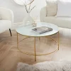 Hot Table basse dessus verre marbre