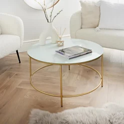 Hot Table basse dessus verre marbre