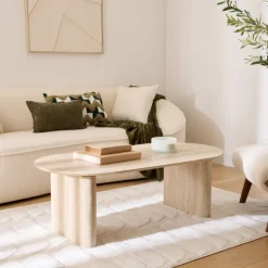 Online Table basse effet travertin anay