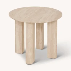 Sale Table cafe effet travertin kayan