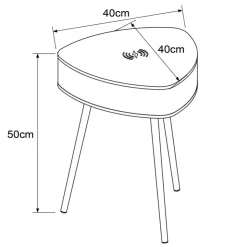 Outlet HOME COLLECTION Table chargeur induction fonce