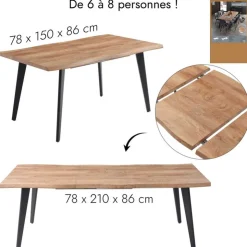 Sale Table extensible 6/8 personnes