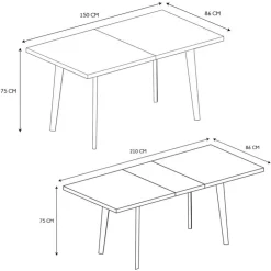 Sale Table extensible 6/8 personnes