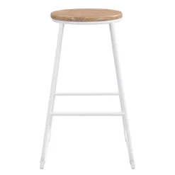 Outlet TROMSO Tabouret de bar pietement blanc