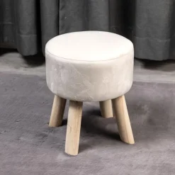 Hot NATURAL HOME Tabouret pieds bois beige