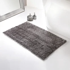 New BATHROOM COLLECTION Tapis de bain paillette gris