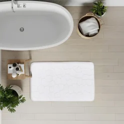 TENDANCE Tapis 50x80cm blanc