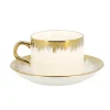 Outlet KITCHEN COLLECTION Tasse et coupelle bord dore 170m