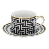 Clearance KITCHEN COLLECTION Tasse et coupelle noir & dore