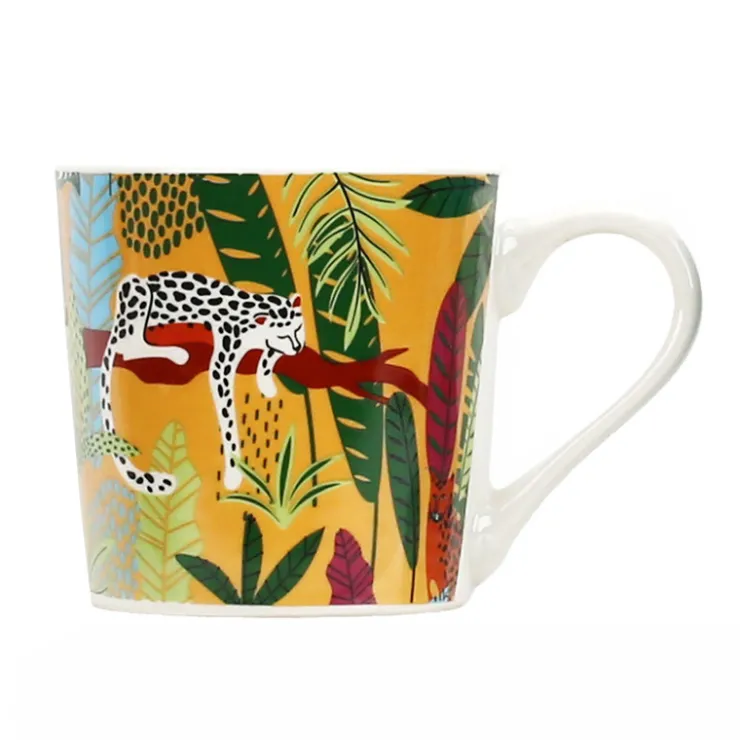 New SIMPLY Tasses colorees motif jungle