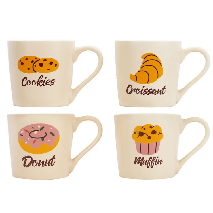 Hot SIMPLY Tasses colorees motif patisserie