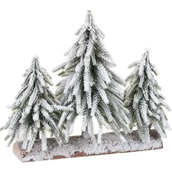 Best Trio de sapins enneiges 27cm