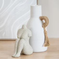 Best NATURAL HOME Vase anse corde