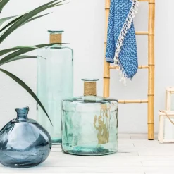 Outlet Vase bouteille raphia h75cm