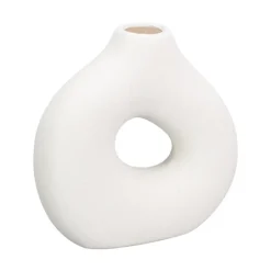JAPANDI Vase donut blanc