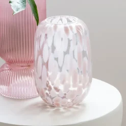 PURE HARMONY Vase en verre ecail rose